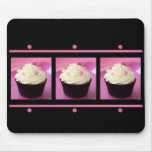 Pink and Black Cupcake Business Products mousepads
