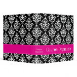Pink and Black Damask Coupon Organizer binders
