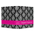 Pink and Black Damask Coupon Organizer binder