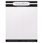 Pink and Black Deluxe Letterhead