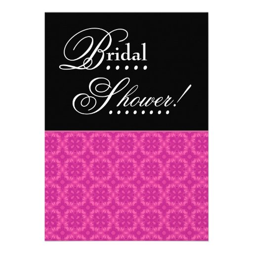 Pink and Black Design Bridal Shower Personalized Invitations