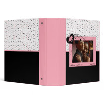 Pink and Black Dots Wedding Album