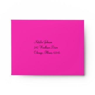 Pink and Black Envelope for RSVP Card envelope