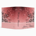 Pink and Black Floral Binder