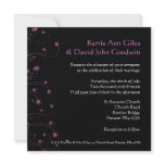 Pink and Black Floral Wedding Invitation Pink and Black Floral Wedding Invitation