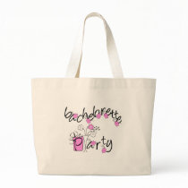 Pink and Black Flowers Bachelorette Party bags