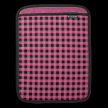 Pink and Black Gingham ipad sleeves
