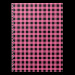 Pink and Black Gingham notebooks