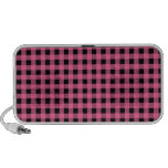 Pink and Black Gingham speakers