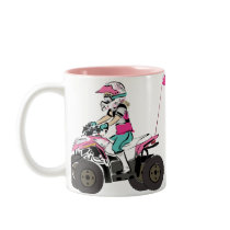Pink and Black Girl ATV Rider Mug