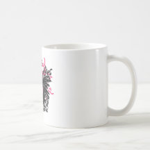 Pink and Black Guitar Swirl Mugs