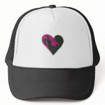 Pink and Black Heart hats by miserablemisty Pink and Black Heart hats