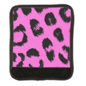 Pink and Black Leopard Pattern Luggage Handle Wrap