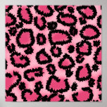 Pink and Black Leopard Print Pattern.
