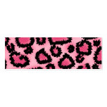 Pink and Black Leopard Print Pattern. Business Card