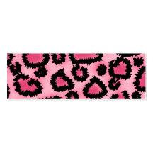 Pink and Black Leopard Print Pattern. Business Card