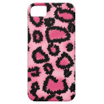 Pink and Black Leopard Print Pattern. iPhone 5 Cover
