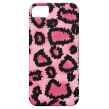 Pink and Black Leopard Print Pattern. iPhone 5 Cover