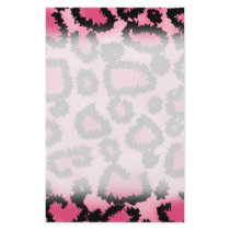 Pink and Black Leopard Print Pattern. Custom Flyer
