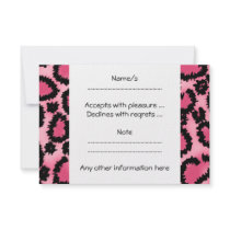 Pink and Black Leopard Print Pattern. Announcements
