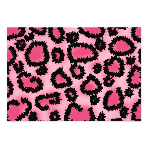 Pink and Black Leopard Print Pattern. Announcements