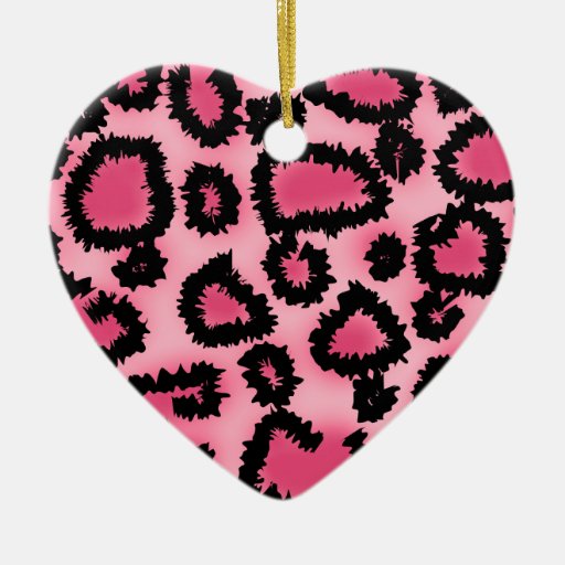 pink and black leopard print pattern christmas ornaments pink and black leopard print pattern christmas ornaments