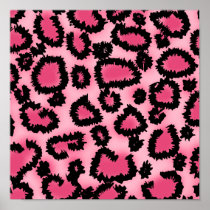Pink and Black Leopard Print Pattern.