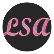 Pink and Black Monogram Sticker stickers