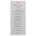 Pink and Black Orchid Wedding Program Rack Card Template