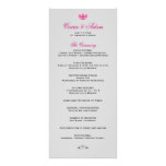 Pink and Black Orchid Wedding Program Rack Card Template