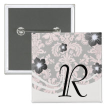 pink and black ornate fleur chic damask