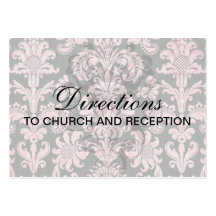 pink and black ornate fleur chic damask business card templates