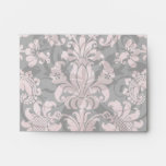 pink and black ornate fleur chic damask envelope
