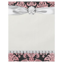 pink and black ornate fleur chic damask full color flyer