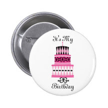Pink and Black Party Cake