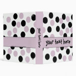 Pink and Black Polka Dot Binder