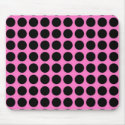 Pink and Black Polka Dot Mousepad by naturetees Pink and Black Polka Dot Mousepad