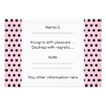 Pink and Black Polka Dot Pattern. Spotty. Personalized Invite