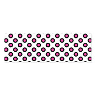 pink and black polka dots products business card template
