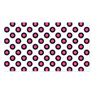 pink and black polka dots products business cards