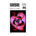 Pink and Black postage by ggbythebay Pink and Black postage