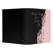 Pink and Black Scrapbook binders by Cute_Customs Pink and Black Scrapbook binders