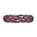 Pink and Black Skull mini board skateboards by beachbum0192 Pink and Black Skull mini board skateboards