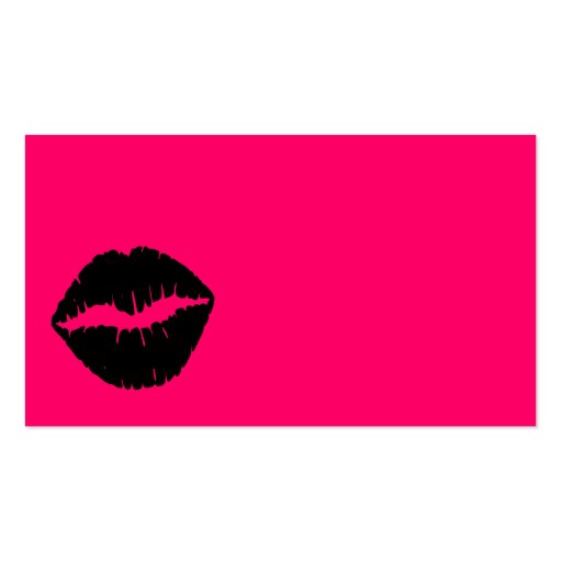 Pink and Black Smooch Business Cards