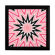Pink and Black Star Kaleidoscope Jewelry Box