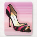 Pink and Black Stripe mousepads