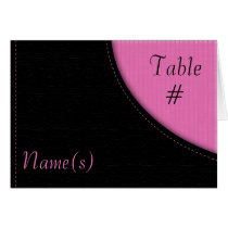 Pink and Black Table Cards
