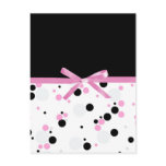 Pink and black Themed Party Invitations & Cards Postcard