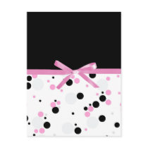 Pink and black Themed Party Invitations & Cards Postcard