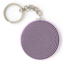 Pink and Black tunnel vision Keychain